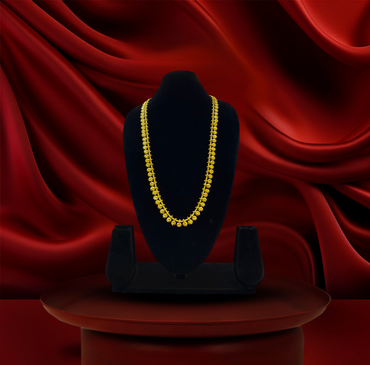 24K Gold-Plated - Golden Floral U-Har Necklace Set with Earrings