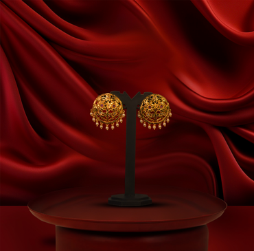 24K Gold-Plated -Classic Traditional Gold Necklace Set With Earrings