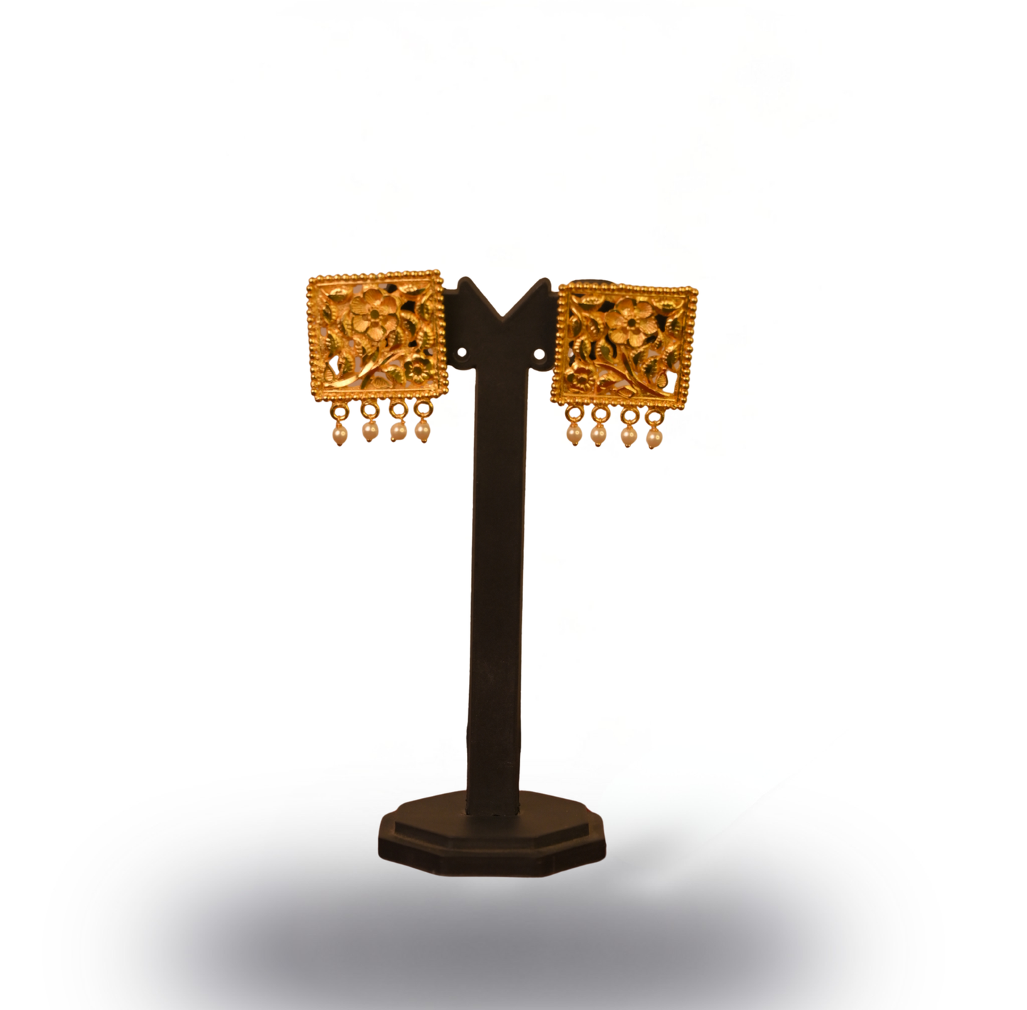 24K Gold-Plated -Traditional Pearl Panchlayer Necklace with Nakshi Pendant