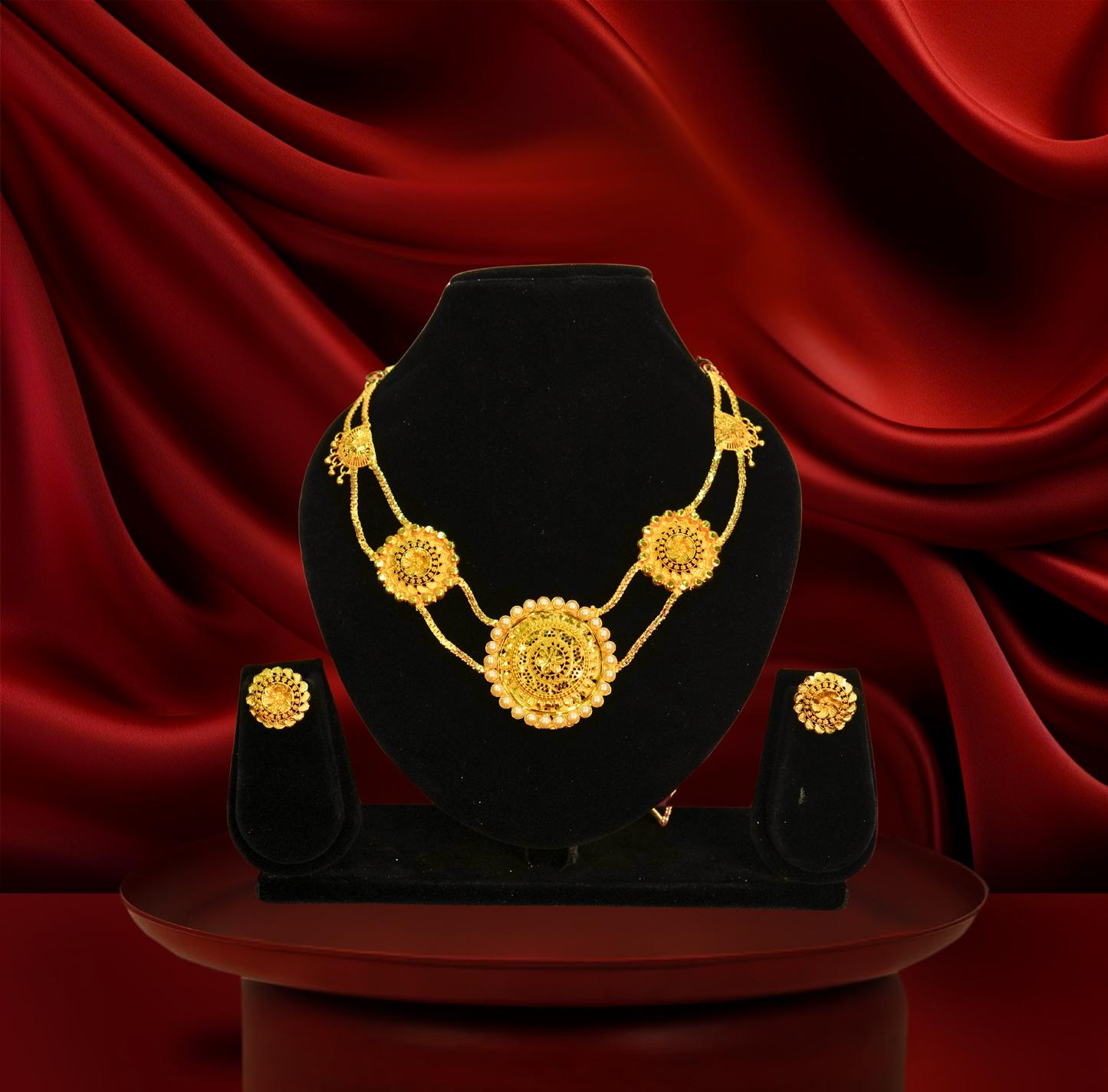 24K Gold-Plated - Swarna Chakra Bridal Jewellery Set