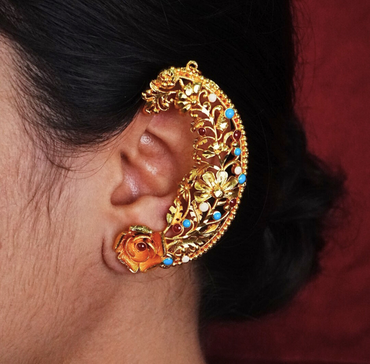 24K Gold-Plated - Floral Crescent Full Kaan Rose Motif