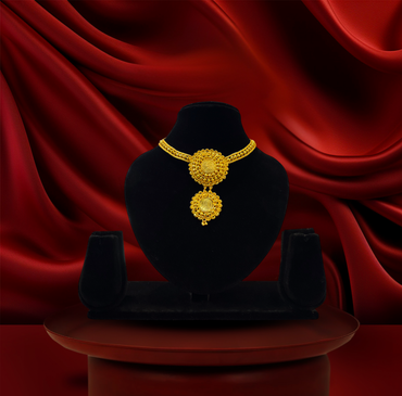 24K Gold-Plated - Coin Pendant Necklace Set with Matching Earrings