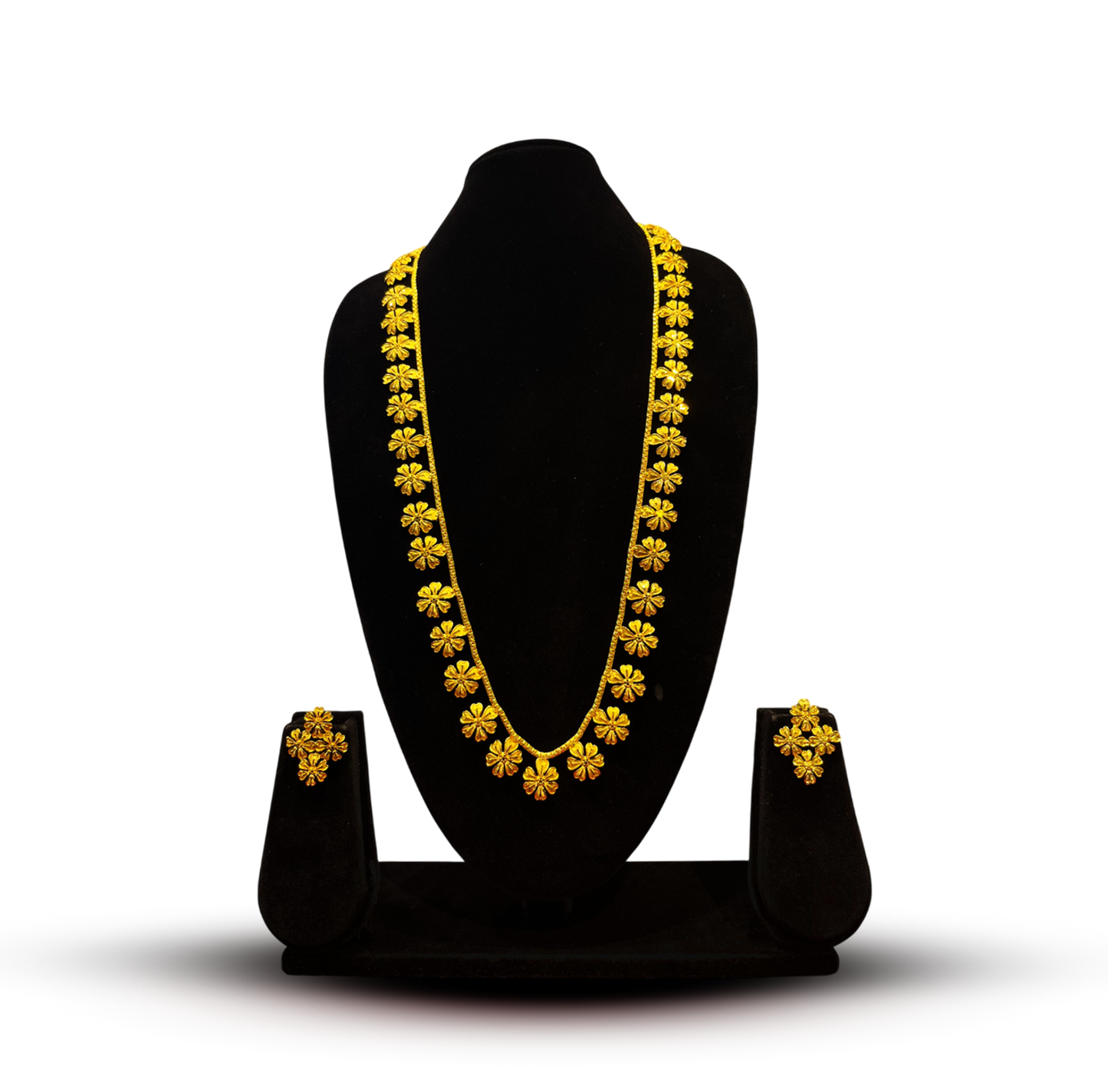 24K Gold-Plated - Royal Sita Haar Set with Earrings – Elegant Bridal Statement Jewellery for Wedding & Festive Wear
