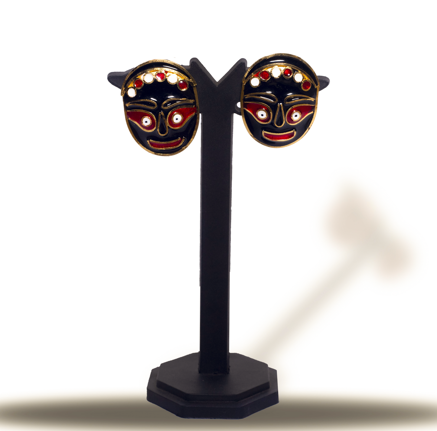 24K Gold-Plated Lord Jagannath Pendant with Earrings