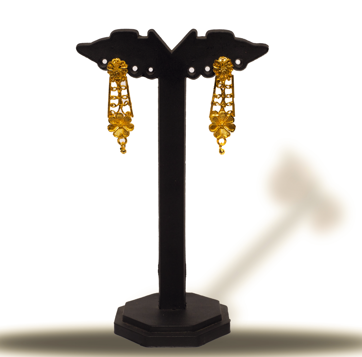 24K Gold-Plated Traditional Chatai Necklace Set with Earrings