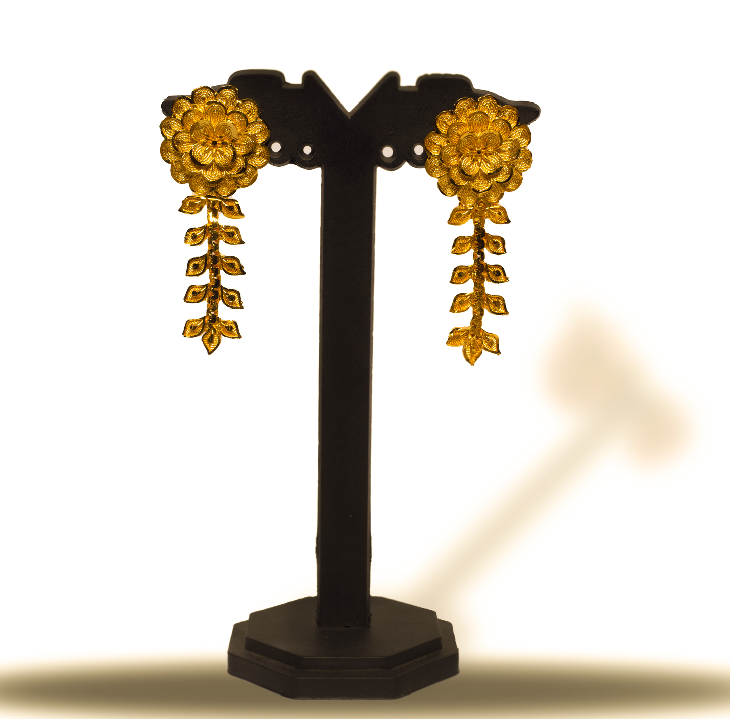 24K Gold-Plated Floral Jhalor Necklace Set