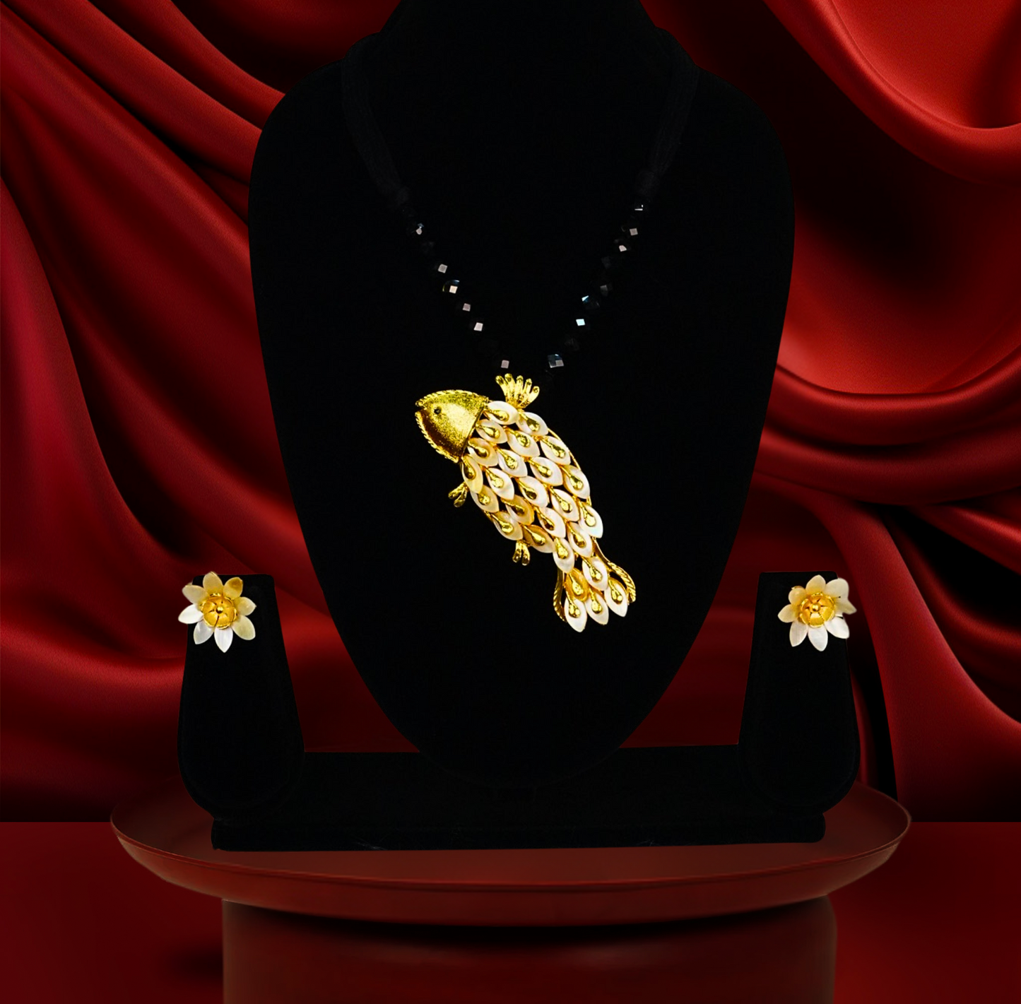 24K Gold-Plated Koi Fish Pendant Set – Symbol of Prosperity & Elegance