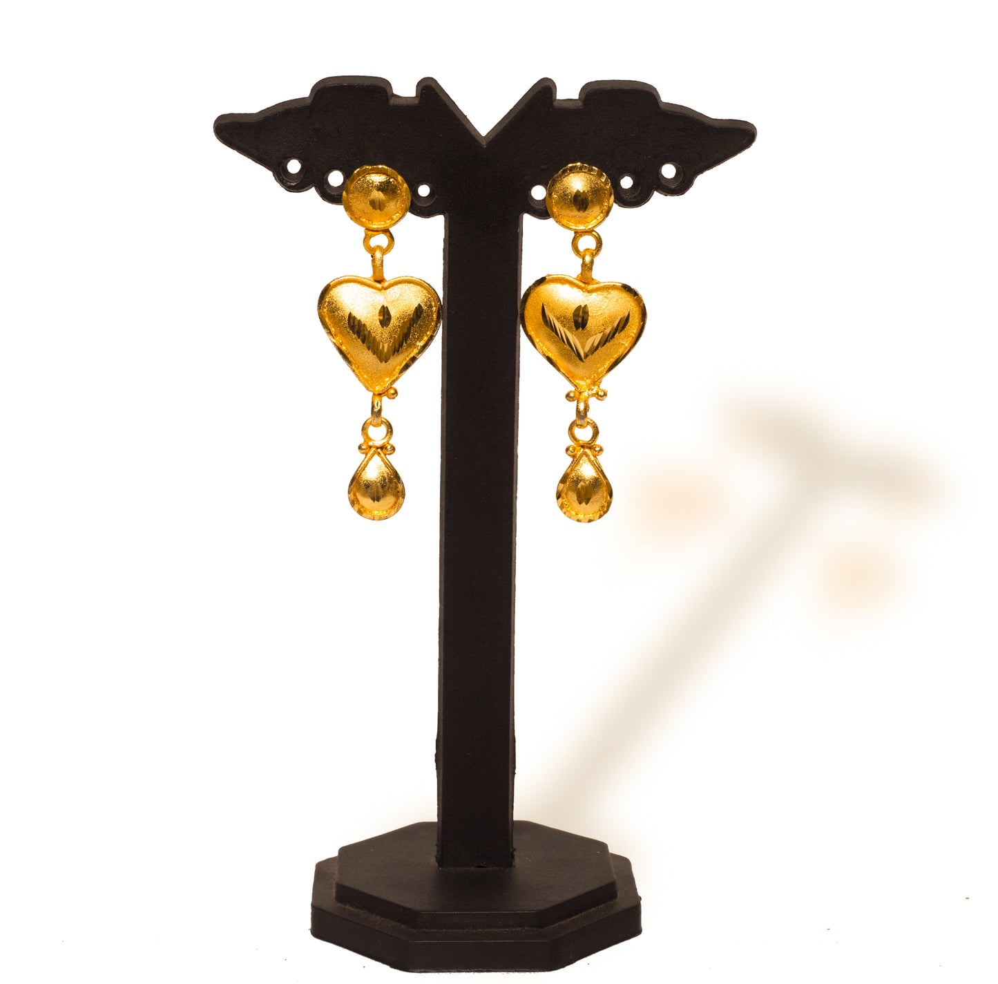 3-Layer Pearl Butterfly pattern Lohori Set – 24K Gold-Plated Bridal Jewellery with Earrings