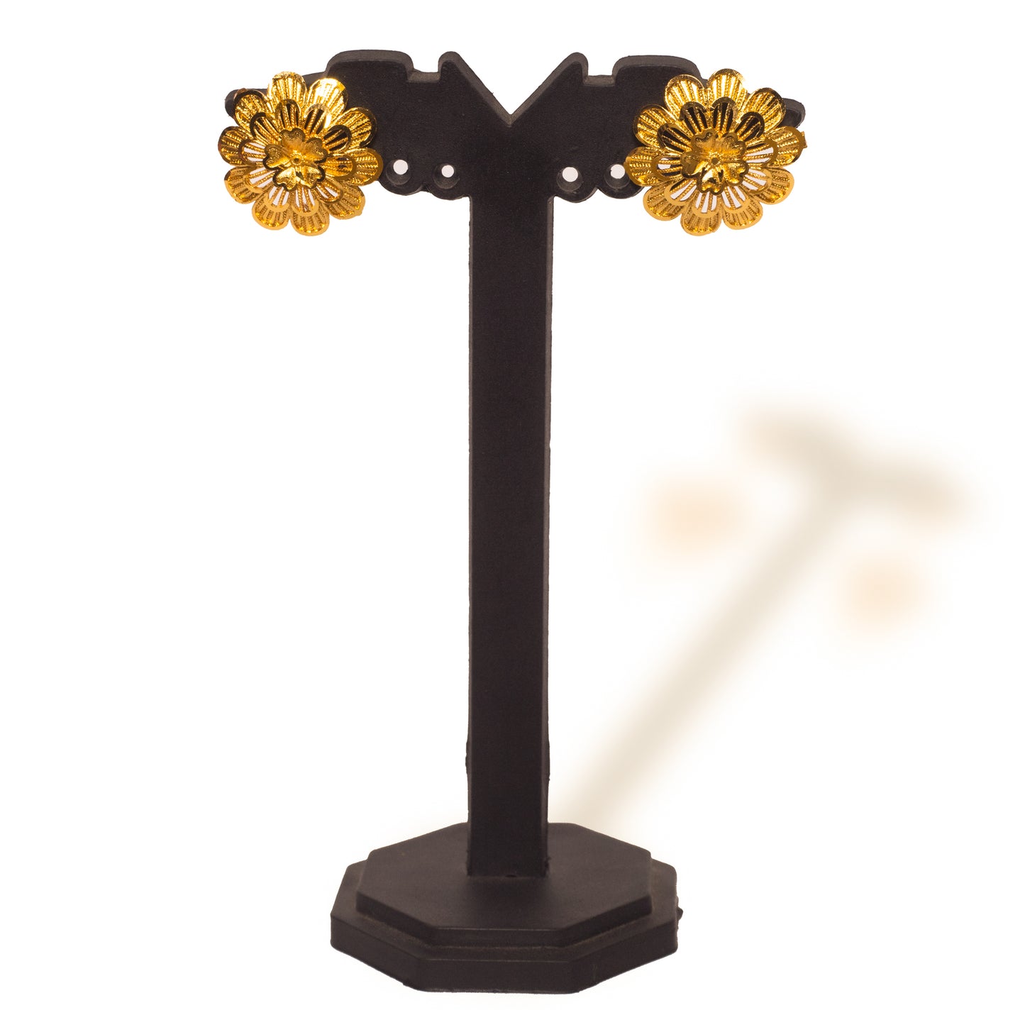 Floral Tie Chain Set – 24K Gold-Plated with Earrings