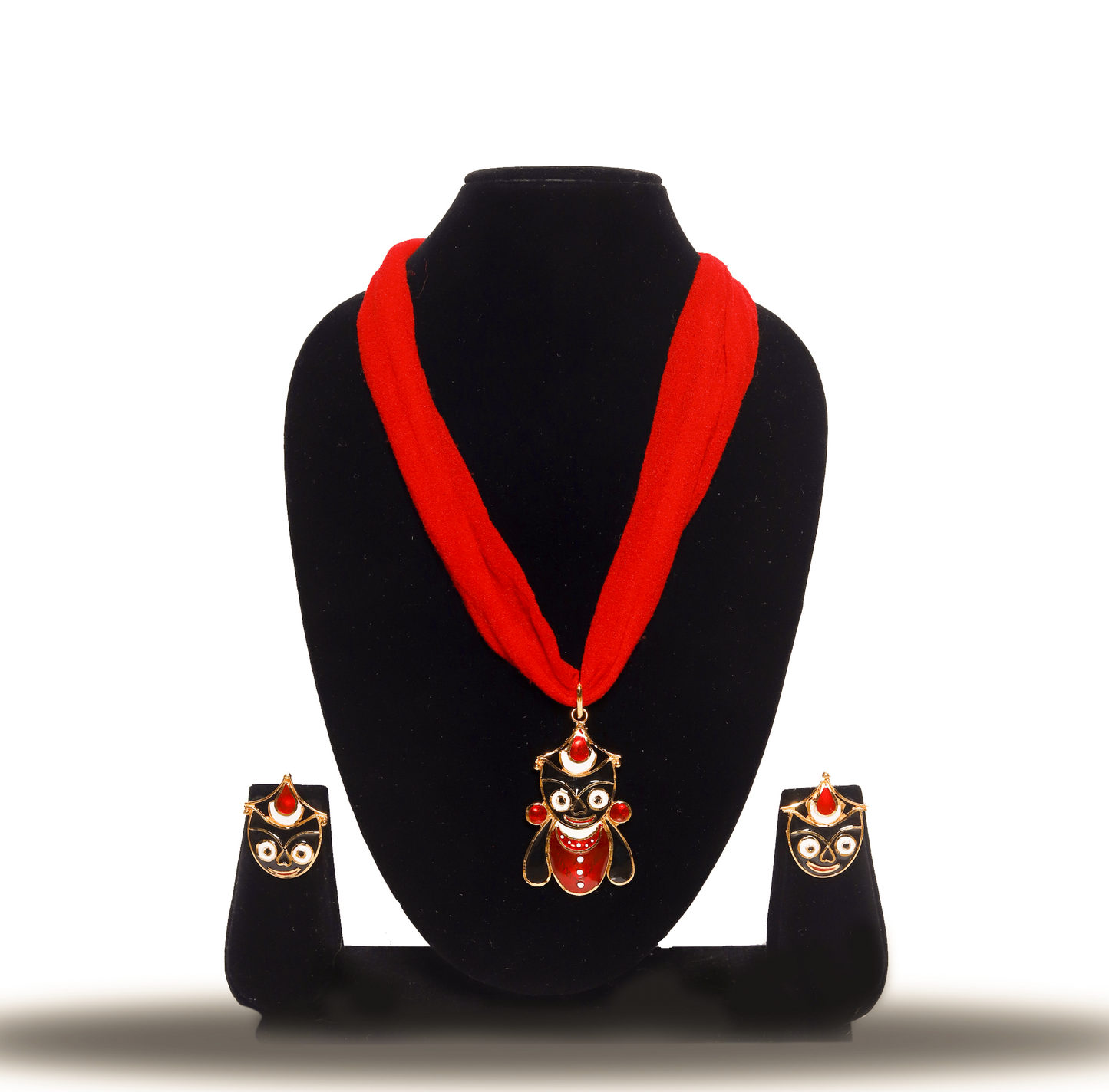 Jagannath Meena Pendant Set – 24K Gold Plated Divine Jewellery