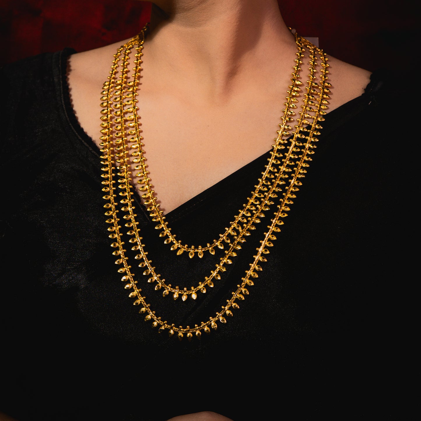 24K Gold-Plated Multi-Layer Long Haar Set