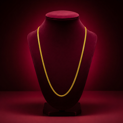 24K Gold-Plated - 30 Inch Elegant Singapore Chain