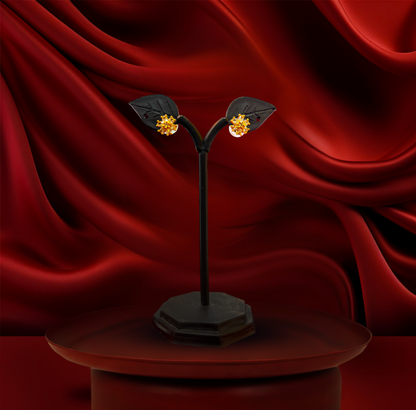 24K Gold-Plated - Floral Bird Pearl Drop Pendant Set with Earrings