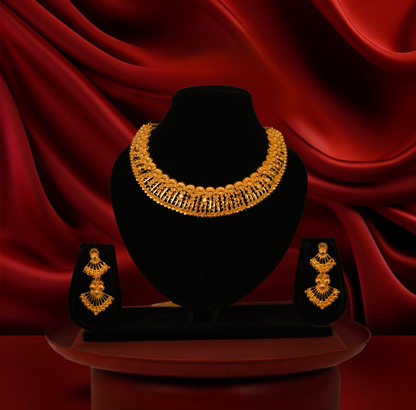 24KT Gold-Plated - Regal Bengali Bridal Gold-Plated Set