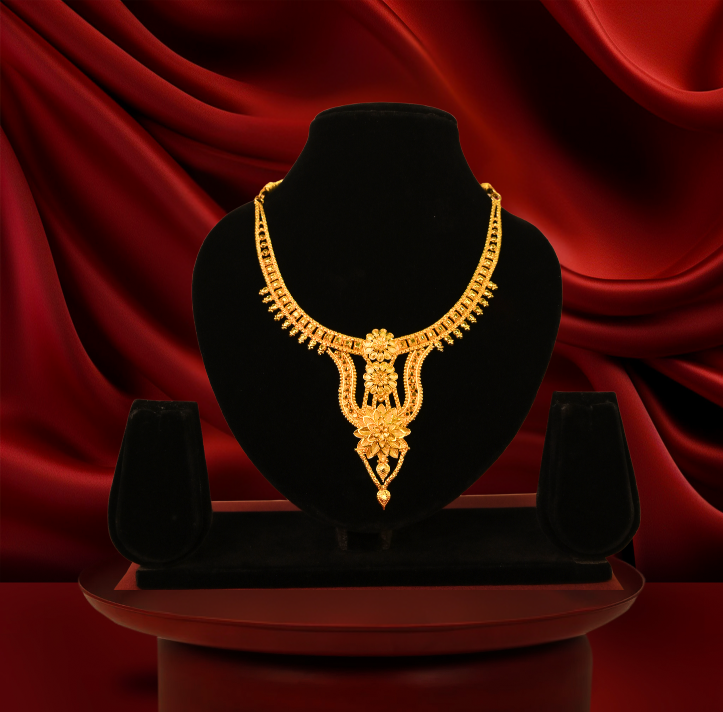 24K Gold-Plated - Heritage Floral Necklace Set