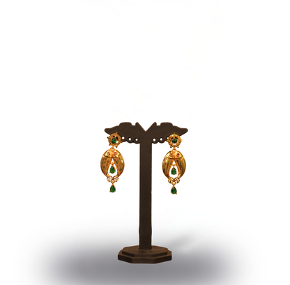 24K Gold-Plated - Royal Winged Pearl Long Sita Har Set  With Earrings– Premium Costume Jewellery