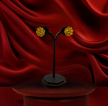 24K Gold-Plated - Golden Bloom Heritage Necklace Set with Earrings