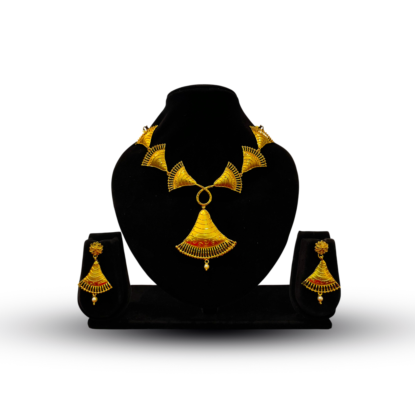 24K Gold-Plated - Kanak Valli Statement Necklace Set with Earrings