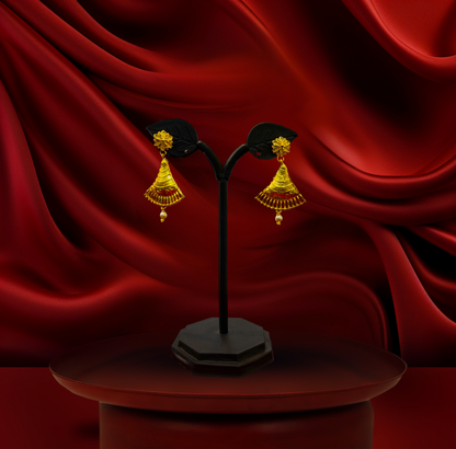 24K Gold-Plated - Kanak Valli Statement Necklace Set with Earrings