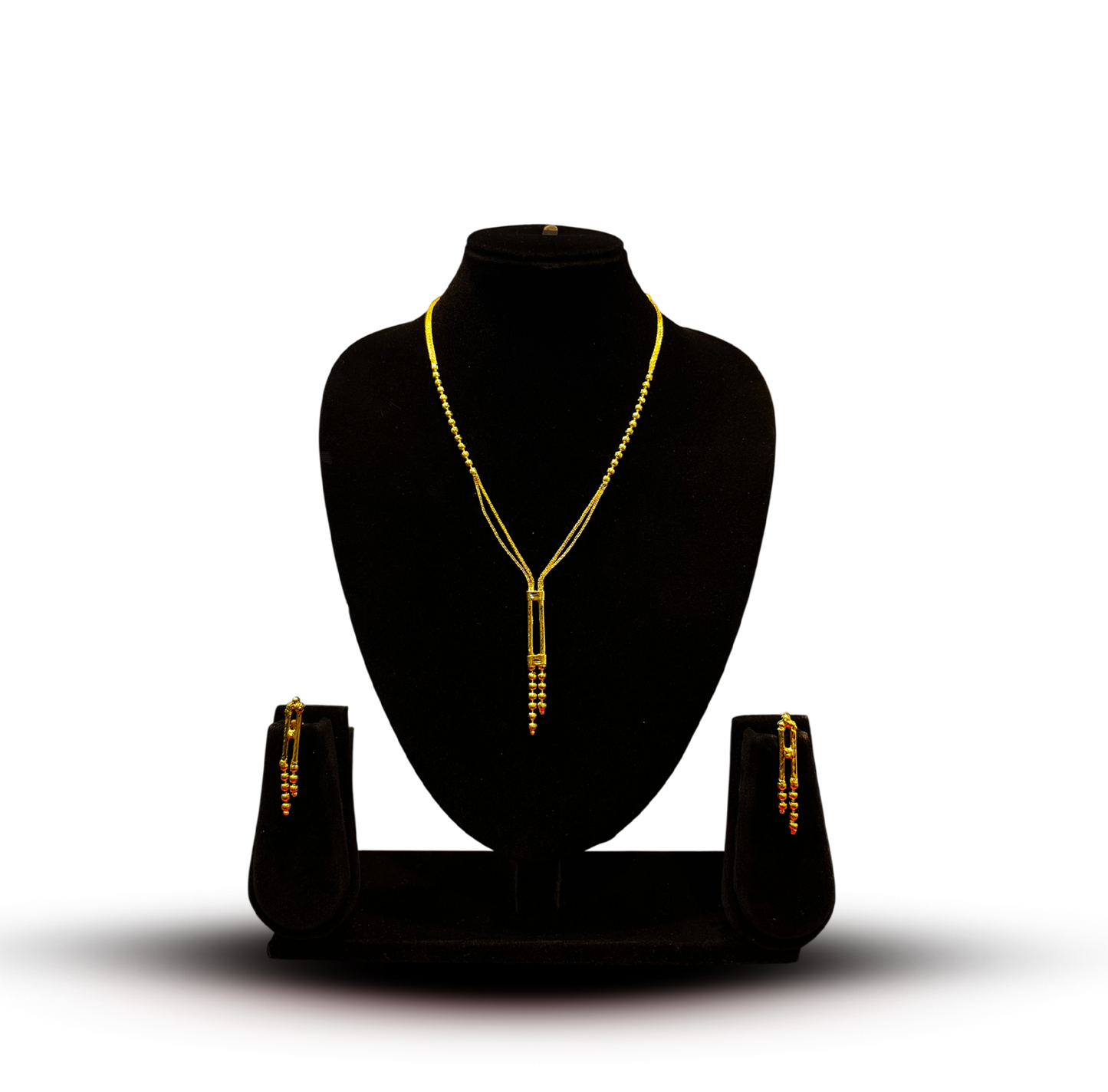 24K Gold-Plated - Luxe Chain Drop Necklace & Earrings Set