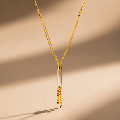 24K Gold-Plated - Luxe Chain Drop Necklace & Earrings Set