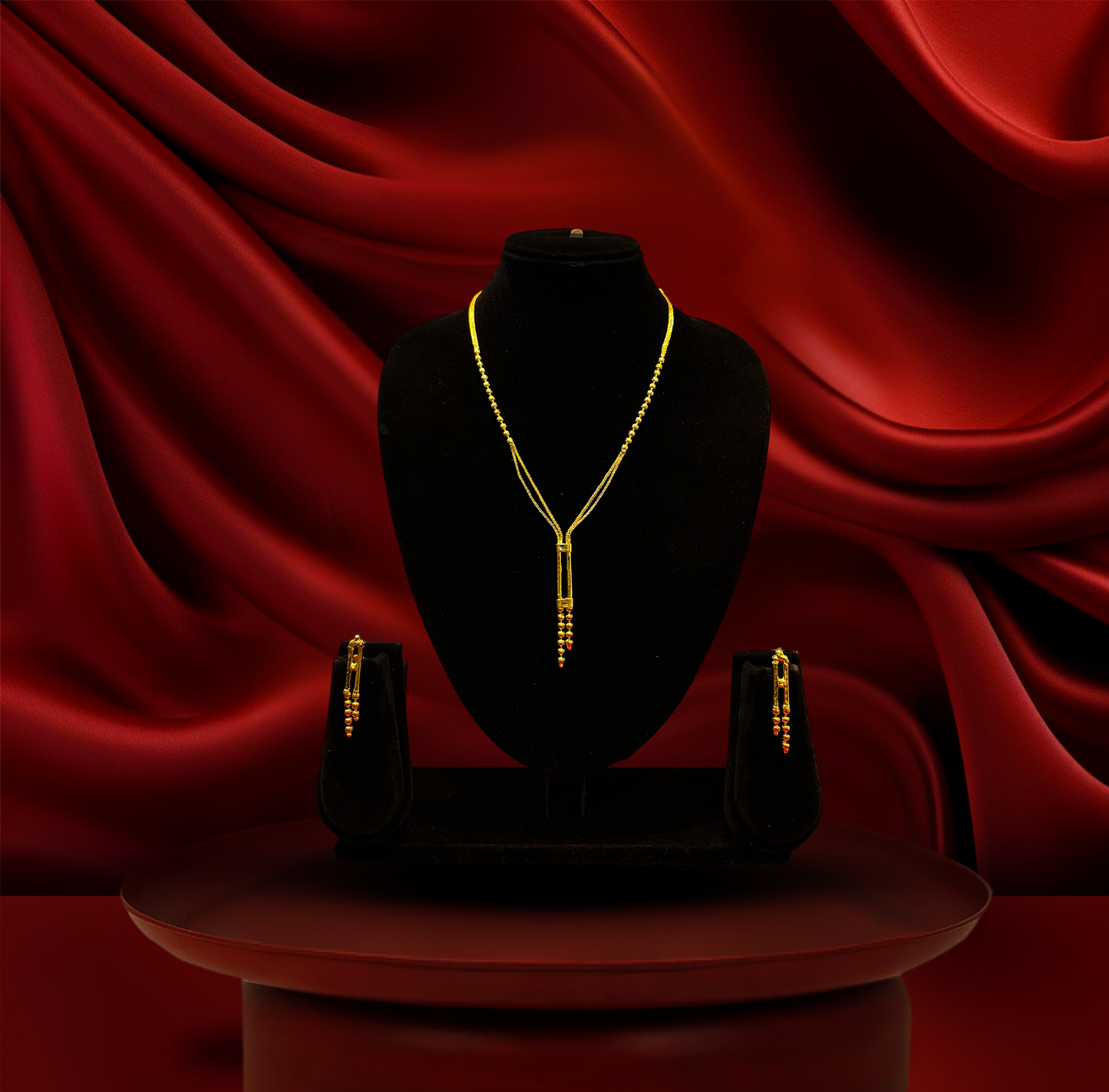 24K Gold-Plated - Luxe Chain Drop Necklace & Earrings Set