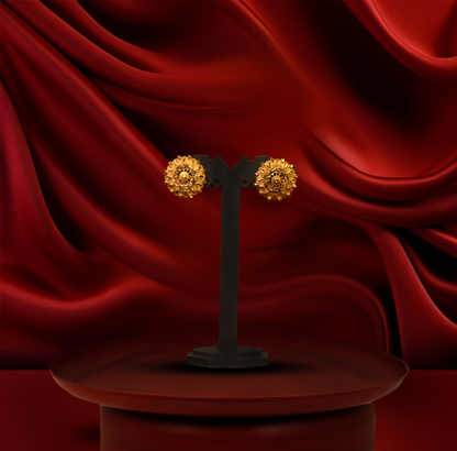 24K Gold-Plated - Classic Traditional Gold Plated Necklace Set With Earrings