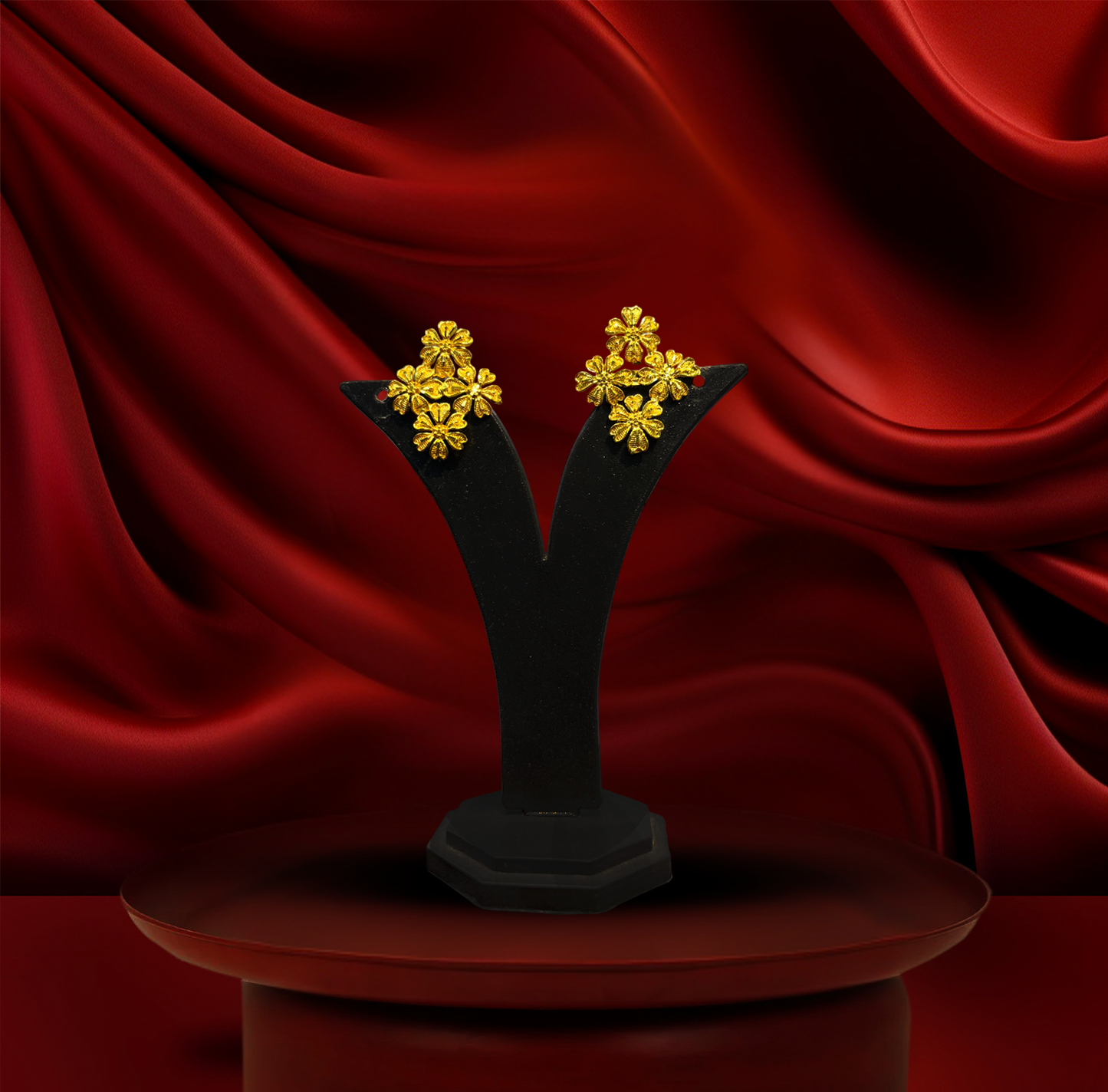 24K Gold-Plated - Royal Sita Haar Set with Earrings – Elegant Bridal Statement Jewellery for Wedding & Festive Wear