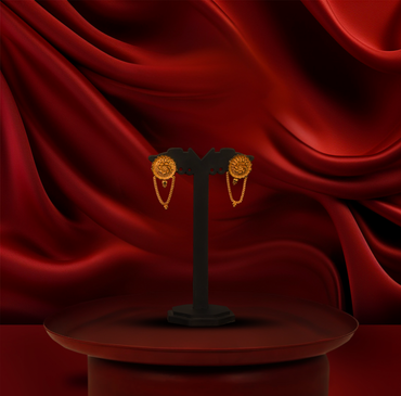 24K Gold-Plated - Traditional choker necklace Set With Earrings