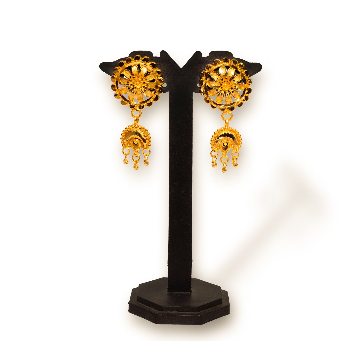 Regal Moon Crescent Bridal Set – 24K Gold-Plated Long pearl set with Earrings