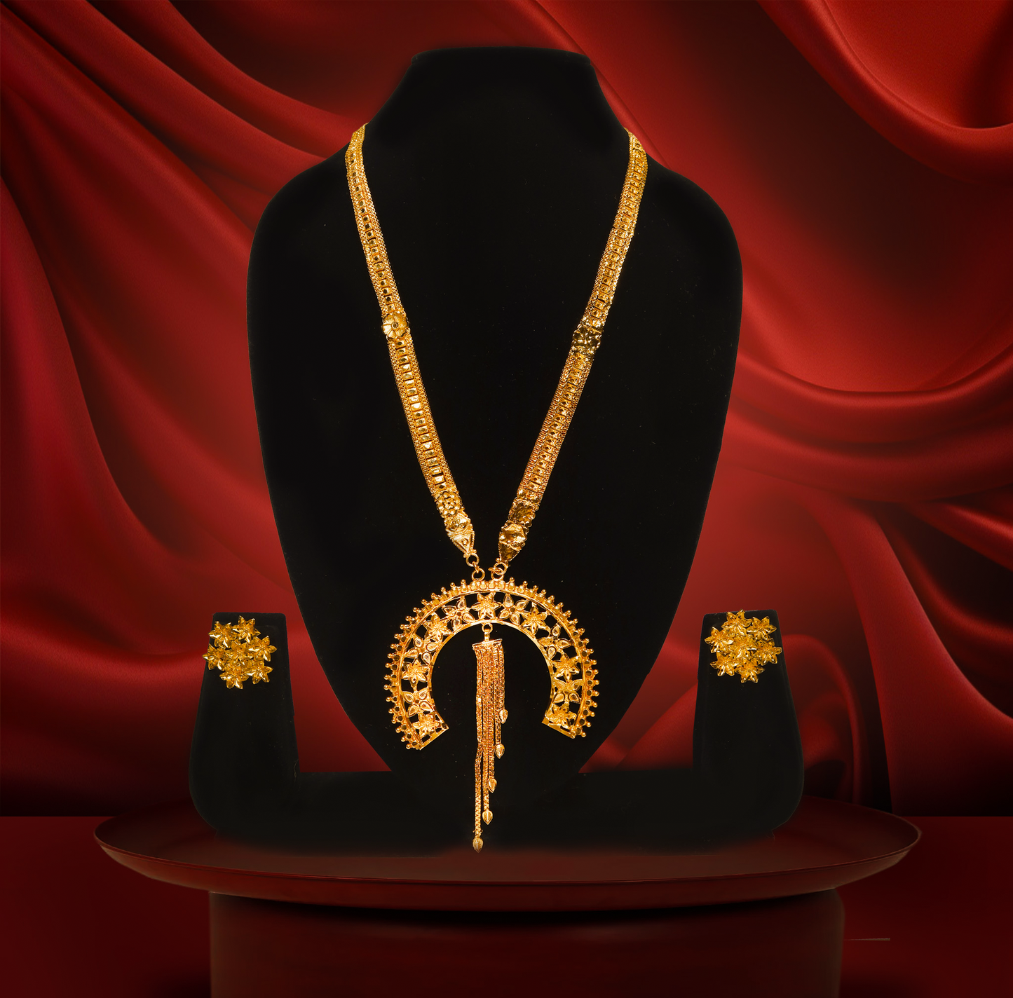 24K Gold-Plated Traditional Bengali Bridal Sita Haar Set