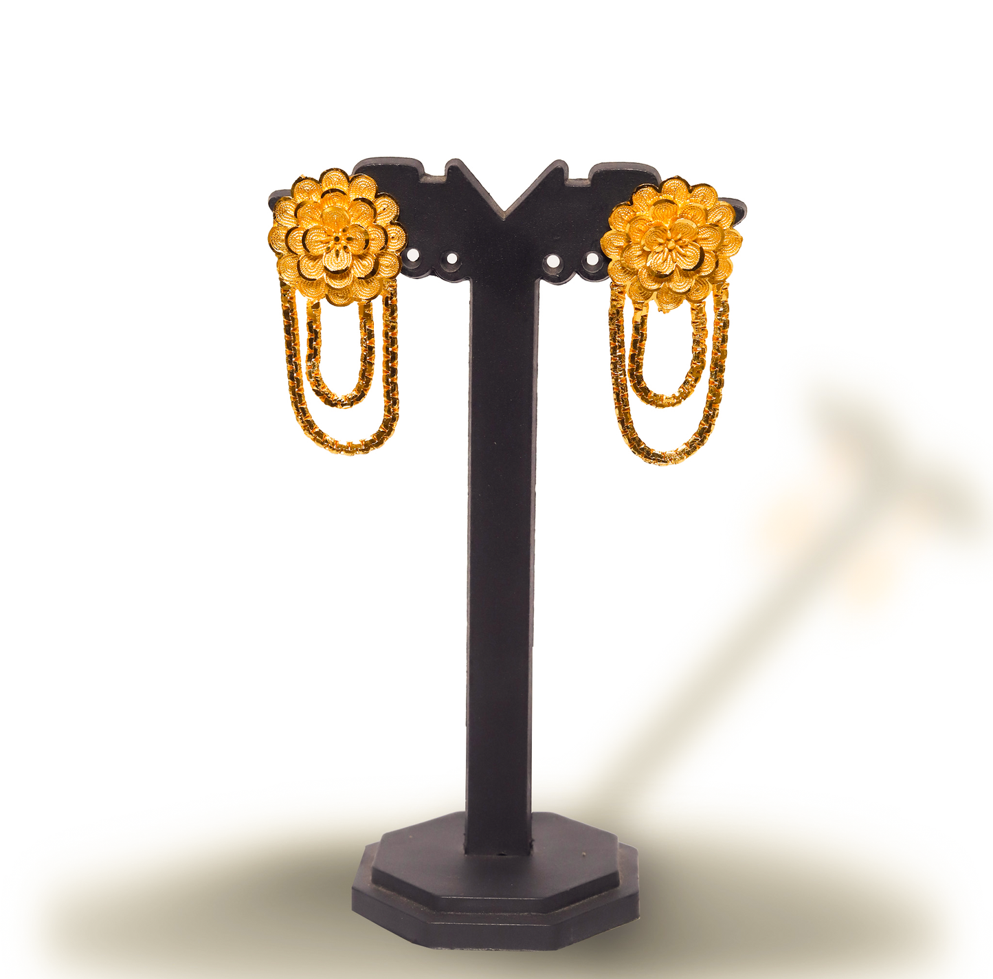24KT Gold-Plated Multi-Layer Floral U Haar Necklace Set